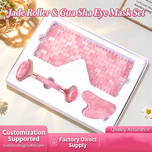 Máscara de Cuarzo Rosa para Masaje Ocular, Piedra Natural de Cristal Refrescante para el Cuidado de los Ojos, Masajeador Facial, Regalo - Product Image 1