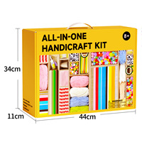 Kit de fournitures d'arts et d'artisanat pour enfants en plastique fait main, certifié CE, plus de 1500 pièces assorties, incluant des épingles à crin pour projets de bricolage et éducation à domicile
