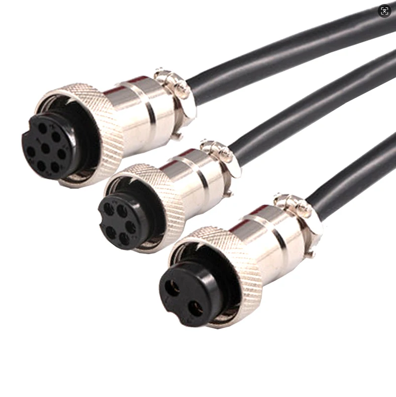 Conector micro aviacion aereo GX16 hembra de 4pin Gris Conector micro aviacion aereo GX16 hembra de 4pin Gris