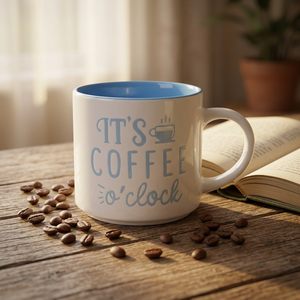 New Design Classic Ceramic Coffee Mug <b>Letter</b> Print Party Use Microwave & Dishwasher Safe Food Safe Hot Selling - Product Image 1