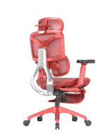 Chaise en maille pour bureau exécutif Chaise en maille de bureau grise haute Chaise de bureau ergonomique en maille avec repose-pieds