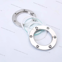 Verres de vue à bride en acier inoxydable fin SS304 316L de qualité sanitaire à douille hexagonale utilisés pour la visualisation à l'intérieur