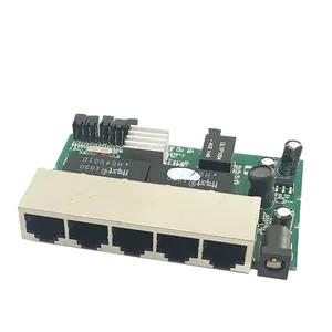 5 Port 10/100 / 1000Mbps Gigabit Jaringan Switch Pabrik OEM / ODM Ethernet Switch Lan Hub PCBA Modul