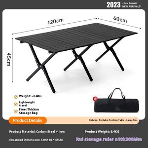 ชุดโต๊ะและเก้าอี้พับได้สแตนเลสแบบพกพา น้ำหนักเบาพิเศษ สำหรับ 1-2 คน เหมาะสำหรับตั้งแคมป์และปิกนิก - Product Image 4