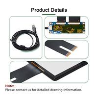 Pantalla Táctil PCAP de 17.3 Pulgadas con Triple Interfaz USB I2C RS232, Chip ILITEK2511 para Monitor Industrial, Fábrica Qudee