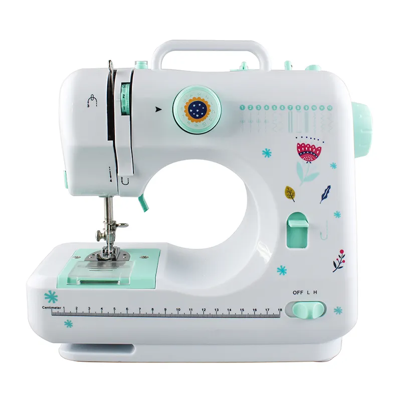 Máquina de coser industrial para uso doméstico, mini cantante overlock 795, piezas portátiles, tipo peluca eléctrica de cuero