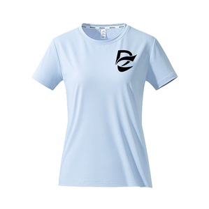 Camiseta Deportiva de Manga Corta de Secado Rápido, Color Azul Marino, Unisex, con Logotipo Estampado, Corte Ajustado, Venta al Por Mayor, Suministro Directo de Fábrica - Product Image 4