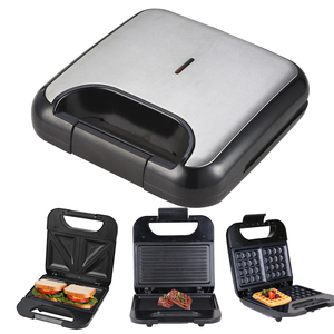 Aifa 2026 Nouveau Grille-sandwich carré à gaufres économique 6-en-1 avec plaques fixes en acier inoxydable pour 2 tranches - Product Image 3