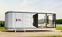 Auvent extensible, maison mobile préfabriquée, entièrement meublée, espace de vie modulaire portable, cuisine/salle de bain/chambre pour le glamping