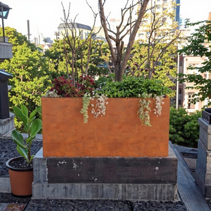 Jardinière lourde <span class=keywords><strong>en</strong></span> <span class=keywords><strong>acier</strong></span> <span class=keywords><strong>galvanisé</strong></span> métallique pour jardinière extérieure <span class=keywords><strong>en</strong></span> métal Boîte à fleurs épissée avec cloisons pour l'extérieur, l'intérieur, le jardin - Product Image 6