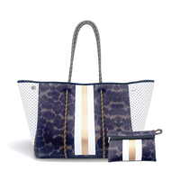 Sac fourre-tout élégant pour femme, grande capacité, imperméable, imprimé léopard, fermeture ouverte, sac de plage, petit portefeuille doublé en polyester, hiver