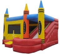 Videur gonflable de beau crayon avec le château gonflable de glissière sautant combiné à vendre