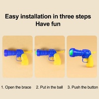 Lanceur de balles interactif pour chats en PP écologique, style amusant, avec 100 balles pompon, jouets à mâcher pour l'exercice en intérieur, personnalisable