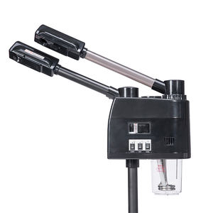 フェイススチーマー2025プロ用ブラックデジタル液晶画面フェイシャルスチーマーオゾン気化器コールド & ホットダブルジェットフェイススチーマー - Product Image 2