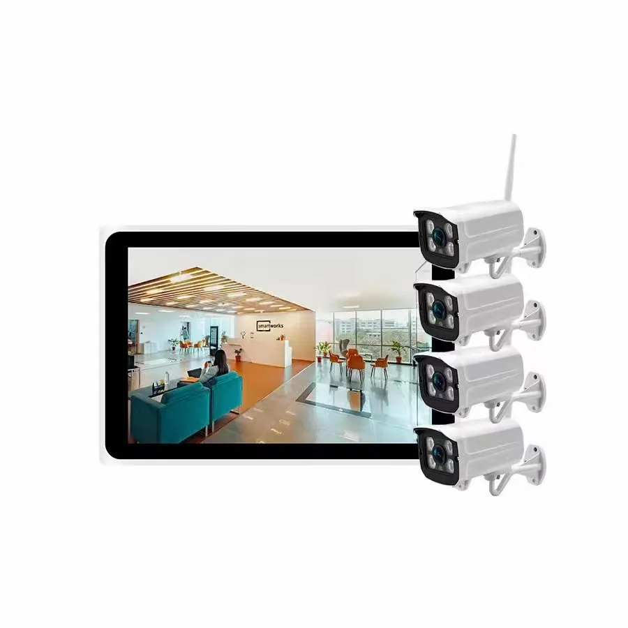 Kit Kamera NVR 4ch 8ch 3MP 5MP Tanpa Kabel Kamera P2P APP Dalam Ruangan Tuya Penglihatan Malam Luar Ruangan Keamanan 3MP IP Kamera WIFI Sistem CCTV