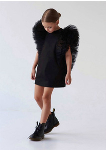 Vestiti per <span class=keywords><strong>Bambina</strong></span>, Graziosi Abiti Estivi 2026 <span class=keywords><strong>in</strong></span> <span class=keywords><strong>Tulle</strong></span> Bianco, Nero e Blu con Volant, Modello a Linea A - Product Image 6