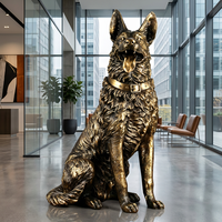 Sculpture de chien en bronze fidèle - Statue canine sur mesure grandeur nature avec options de race personnalisées, sculpture en bronze