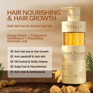 Shampoo pour <span class=keywords><strong>cheveux</strong></span> à l'extrait <span class=keywords><strong>de</strong></span> gingembre VOJO 500ml Formule naturelle à base <span class=keywords><strong>de</strong></span> plantes Renforce les racines des <span class=keywords><strong>cheveux</strong></span> Favorise la croissance des <span class=keywords><strong>cheveux</strong></span> OEM Étiquette privée - Product Image 2