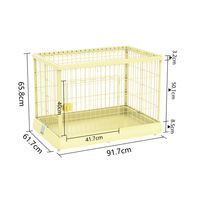 Cage pour chien d'intérieur robuste avec plateau amovible, porte sécurisée et base stable