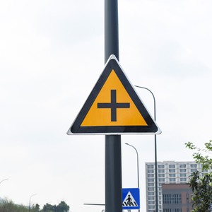 لوحة أمان للطرق من الفولاذ والألومنيوم بعمود واحد ، علامات لا توجد إشارة لاتجاه وقوف السيارات لأمن الرصيف - Product Image 4