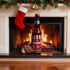 Fundas Decorativas para Tazas de Navidad con Estampados Festivos - Difunde el Espíritu Navideño en Cada Sorbo - Product Image 1