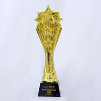 Cadeaux Souvenirs 2026 Nouveau Design Or Argent Cuivre Résine Étoile Trophée Personnalisé Trophée en Cristal Récompenses Créatives pour Équipes MH-J0667