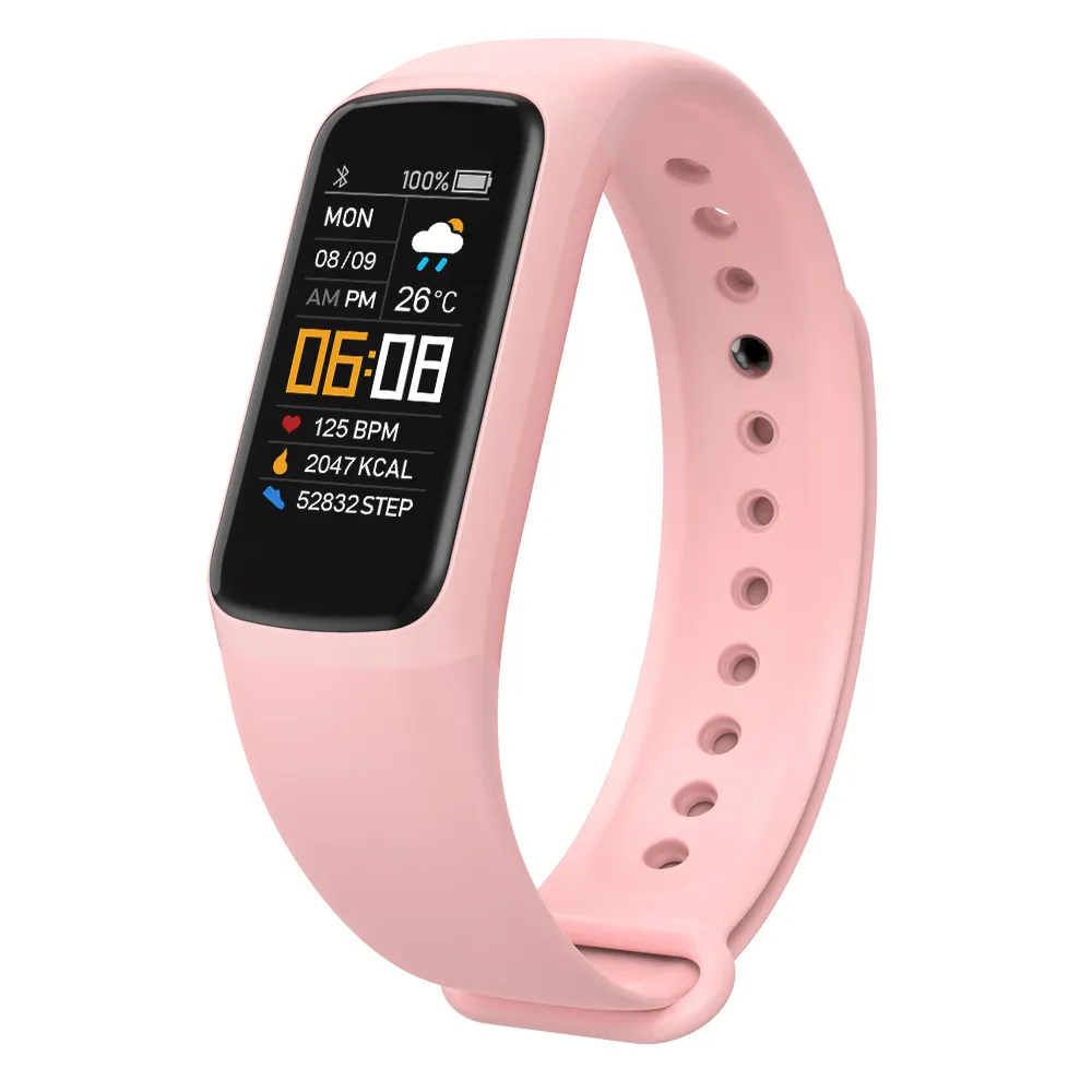 Ladies Android Mobile Phone Waterproof Fitness Bracelet Heart Rate Smart Watch