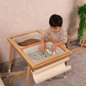 Table d'activité en bois pour tout-petits meubles Montessori Table et chaises pour enfants Table de pépinière sensorielle bureau d'étude pour enfants - Product Image 2