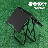 Table de camping pliable multifonctionnelle légère en acier au carbone 94*41*41cm, montage rapide avec barbecue intégré