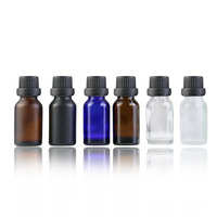 Flacon compte-gouttes en verre ambré, 10ml, 15ml, 20ml, 30ml, 50ml, 100ml, flacon d'huile essentielle avec réducteur d'orifice, couvercle de protection