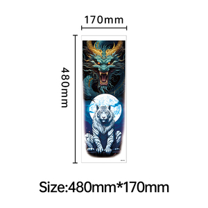 EN Stock Drama Europeo Americano Brazo completo Tatuaje temporal Pegatina Impermeable Blanco y Negro Color deslumbrante - Product Image 5