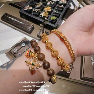 กำไลทองแปดชิ้นแบบดั้งเดิมลายดอกไม้แบบทุบสำหรับสร้อยข้อมือสไตล์จีนใหม่กำไลแกะสลัก<span class=keywords><strong>มงคล</strong></span> - Product Image 5