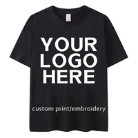 T-shirts personnalisés avec logo, 100% coton, grande taille, pour hommes, 280 GSM, coton, coupe ample, décontractés, unis