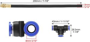 Schnellanschluss-Messing-Nebeldüse mit T-Stück für 8mm Schlauch, 360° Verstellbar, Energieeffizient, Einfache Installation - Product Image 3