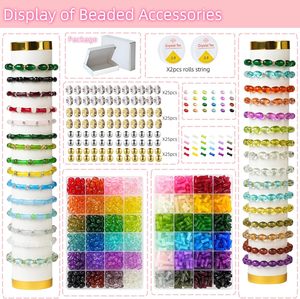 Kit di Decorazione per Orologi con 1200 Perline di Vetro, 48 Colori, Perline di Cristallo di Forma Insolita Ovali, Prodotte in Cina, per Creazioni Fai-da-Te e Gioielli - Product Image 2
