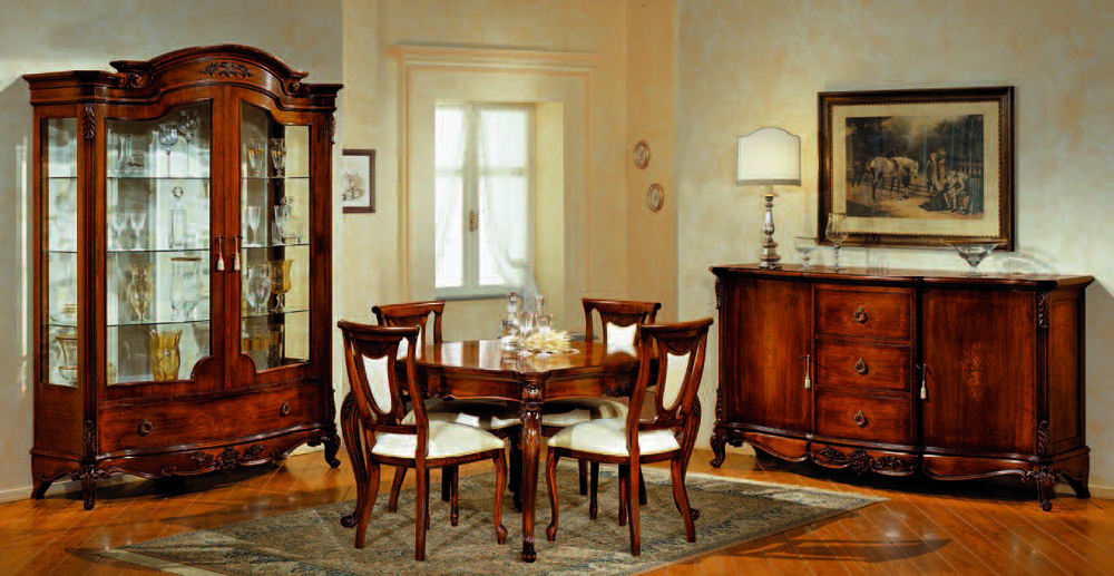 Antico stile Europeo tavolo da pranzo 100% in legno massello di