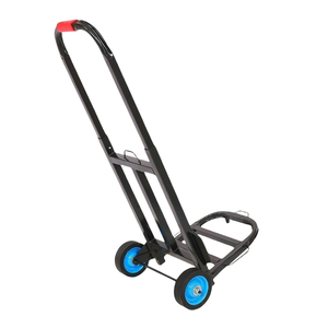 Petit chariot pliant pour courses domestiques, chariot léger pour le transport de bagages, remorque à roulettes portable - Product Image 5