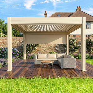 Pavillon de jardin de luxe en aluminium à toit rigide, robuste, pour cuisine BBQ, fêtes, loisirs et divertissements en extérieur, pour patio et jardin - Product Image 6