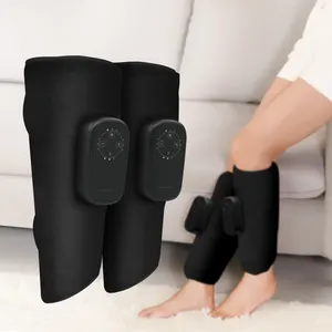 Heated Vibration Wide Air Compression Wireless Portable Leg Travel Foot And Calf Massager For Circulation