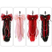 SM Bow Tassel fox Tail Anal Plug Femelle Ouverture Arrière Extension Rôle Prop