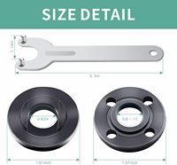 Kit de 9 clés à molette pour meuleuse d'angle, écrous de blocage métalliques à bride 5/8-11