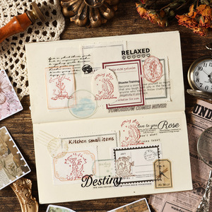 30 autocollants par paquet, série <span class=keywords><strong>postale</strong></span> Island Shore, autocollants rétro pour journal, autocollants et matériel pour journal intime d'enfants - Product Image 4