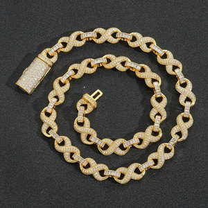 BESXL0392 nuova <span class=keywords><strong>collana</strong></span> Hip-Hop europea americana di 10mm di larghezza a catena Infinity catena <span class=keywords><strong>personalizzata</strong></span> Unisex - Product Image 2
