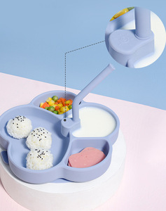 Grazioso <span class=keywords><strong>piatto</strong></span> in Silicone per bambini con Design antiscivolo con motivo a zampa di gatto con motivo animale <span class=keywords><strong>da</strong></span> pranzo con bastone per alimentazione per bambini - Product Image 5