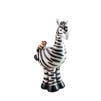 Pot Bunga Resin Bentuk Zebra, Ornamen Gnome, Hiasan Abstrak Berbentuk Hewan, Lukisan Tangan, Pot Bunga Modis untuk Taman, Halaman, dan Patio