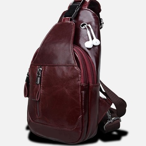 Bolso Bandolera de Cuero de Primera Capa para Hombre, Estilo Casual de Negocios, para Pecho y Hombro, Venta al Por Mayor - Product Image 1