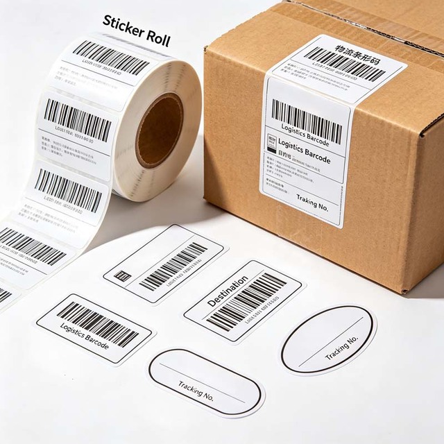 Waterproof Vinyl Thermal Barcode Adhesive Stickers for Weighing Scale Anti Ultraviolet Oil Proof Custom Supermarket Labels