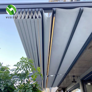 פרגולה מודרנית מאלומיניום ו-PVC עמידה למים מבית YST עם מידות הניתנות להתאמה אישית לצל בחצר האחורית - Product Image 1