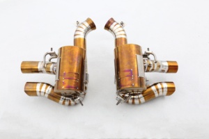 Sistema de Escape Catback de Titanio con Válvula de Diseño Personalizado, Pulido Espejo, Tubos de Escape Premium de 1.2 mm de Grosor para <span class=keywords><strong>Ferrari</strong></span> <span class=keywords><strong>FF</strong></span>/F12 6.2 V12 1 - Product Image 2