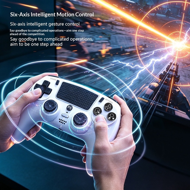 PS5 Wireless Game Controller Dual Vibration 6-Axis Gyro Dual Hall Effect Joystick Gamepad